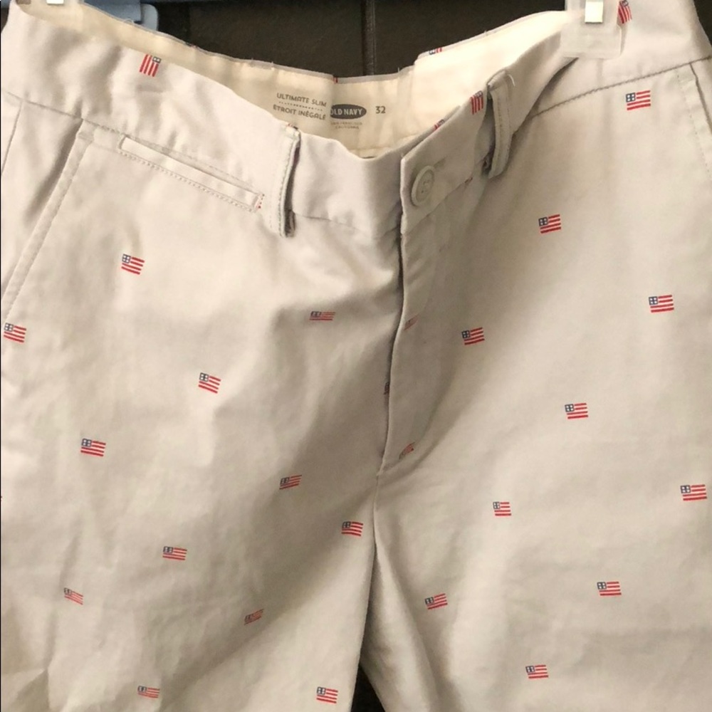 Old Navy American Flag Khaki Shorts